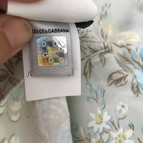 Dolce & Gabbana Floral Dress - Blue and Cream - Picture 5 of 8